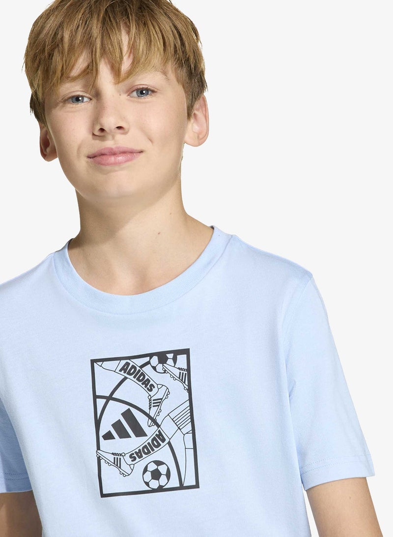 Adidas Youth Football Graphic T-Shirt - Image 1